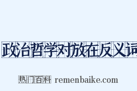 政治哲学对放在反义词是什么意思的图片